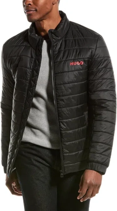 Pre-owned Hugo Boss Hugo Men's Lightweight Puffer Jacket In Black