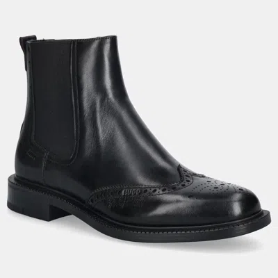 Hugo Boss Lysander Brogue-detail Panel Boots In Multi