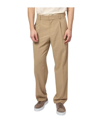 Hugo Boss Hugo Men's Trousers With Side Stripes In Beige