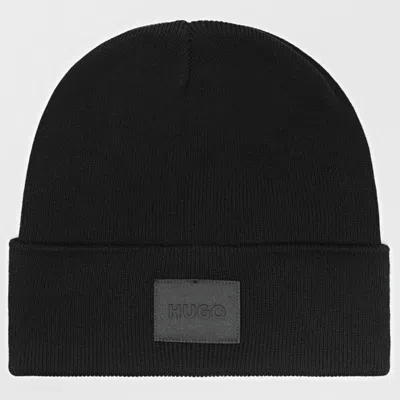 Hugo Boss Hugo Men's Xevon Cotton Knitted Beanie, Black In Brown