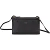 Hugo Boss Hugo Mini Alyce Leather Crossbody Bag In Black