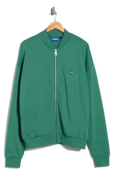 Hugo Boss Hugo Narane Cotton Bomber Jacket In Green