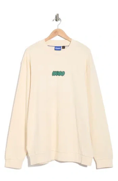 Hugo Boss Hugo Nately Crewneck Sweatshirt In Yellow