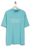 Hugo Boss Men's Noideryo Relaxed Fit Short Sleeve Crewneck Logo Graphic T-shirt In Blue