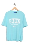 Hugo Boss Hugo Nugocrea Graphic T-shirt In Blue