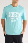 Hugo Boss Hugo Nugocrea Graphic T-shirt In Blue