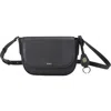 Hugo Boss Hugo Numah Leather Saddle Crossbody Bag In Black