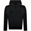 Hugo Boss Hugo Oversized Ditchle Hoodie Black In Black