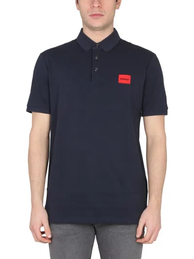 Hugo Boss Hugo Classic Polo With Patch Logo For Men In Blue