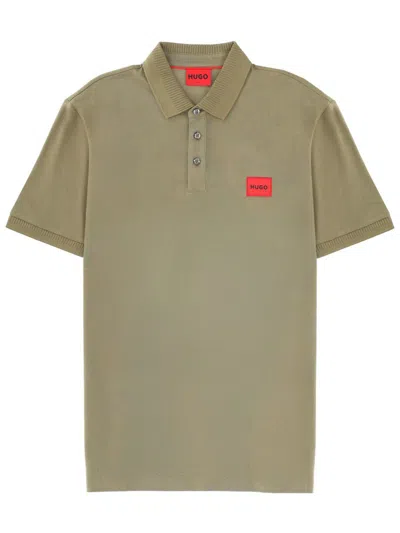 Hugo Boss Hugo Polo With Logo Patch In Green