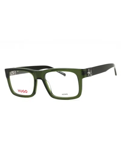 Hugo Boss Hugo Rectangular Eyeglasses For Men - Hg 1257 Design In Green