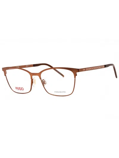 Hugo Boss Hugo Rectangular Eyeglasses For Women - Model Hg 1083 In Brown