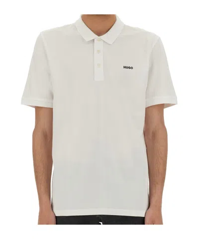Hugo Boss Hugo Regular Fit Short-sleeved Polo Shirt In Neutral