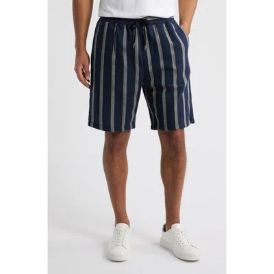 Hugo Boss Hugo Ronan Stripe Oxford Shorts In Blue