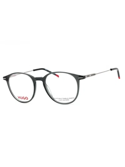 Hugo Boss Hugo Round Mini Eyeglasses For Men In Gray