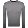 Hugo Boss Hugo San Cody Knit Jumper Grey In Grey