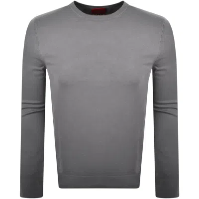 Hugo Boss Hugo San Cody Knit Jumper Grey