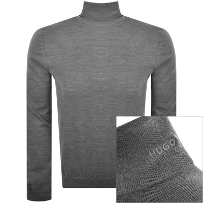 Hugo Boss Hugo San Thomas Knit Jumper Grey In Gray