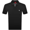 Hugo Boss Sayfong Quarter Zip Sweater Polo In Black