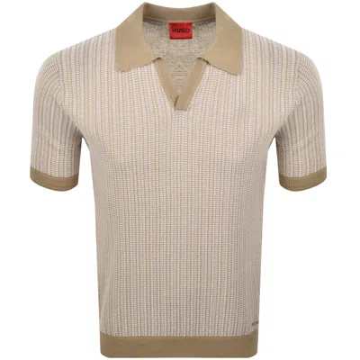 Hugo Boss Hugo Seeroy Polo T Shirt Beige In Neutral