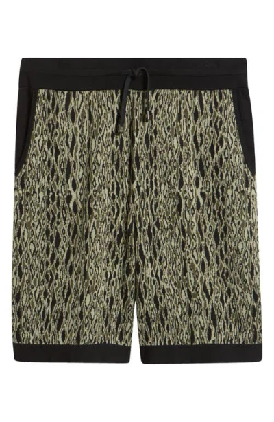 Hugo Boss Hugo Sgoey Jacquard Knit Drawstring Shorts In Open Green
