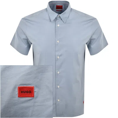 Hugo Boss Hugo Short Sleeved Ebor Shirt Blue