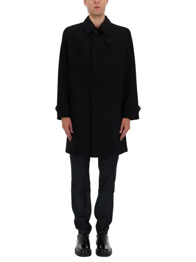 Hugo Boss Hugo Short Wool Coat In Black