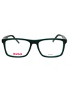 Hugo Boss Hugo Sleek Rectangular Eyeglasses For Men In Black