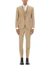 Hugo Boss Tailored Suit With Notch Lapel And Single-breasted In Brown