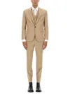Hugo Boss Tailored Suit With Notch Lapel And Single-breasted In Neutral