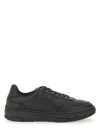 Hugo Boss Low-profile Black Sneakers With Zigzag Detailing In Black