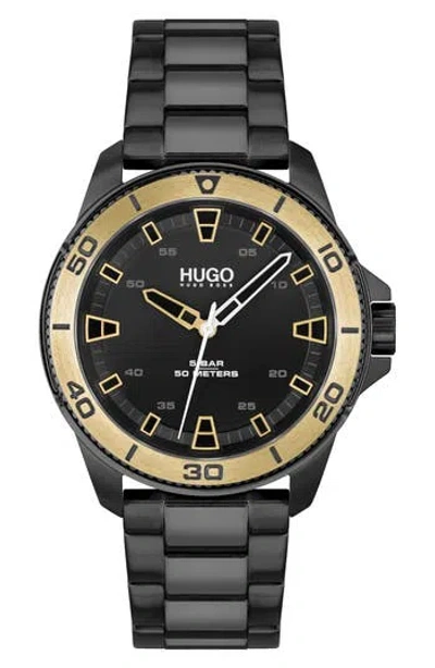 Hugo Boss Hugo Streetdiver Japanese Quartz Watch, 42mm In Black