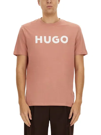 Hugo Boss Hugo T-shirt With Logo In Pink
