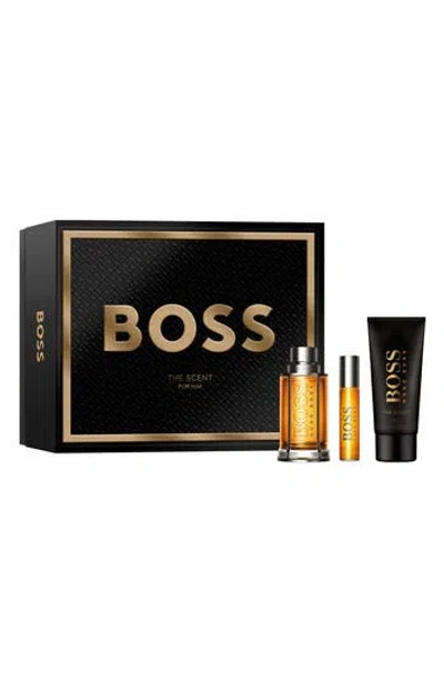Hugo Boss Hugo The Scent Eau De Toilette 3-piece Gift Set $186 Value In Transparent