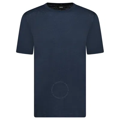 Hugo Boss Hugo Tiburt Boss Regular-fit T-shirt In Blue