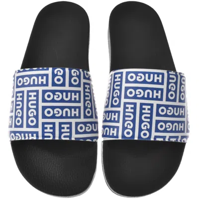 Hugo Boss Hugo Timein Sliders Black In Blue