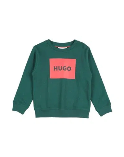 Hugo Boss Babies' Hugo Toddler Boy Sweatshirt Dark Green Size 5 Cotton, Polyester