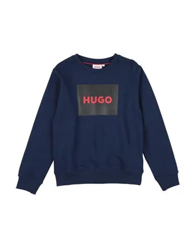 Hugo Boss Babies' Hugo Toddler Boy Sweatshirt Navy Size 6 Cotton, Polyester In Blue