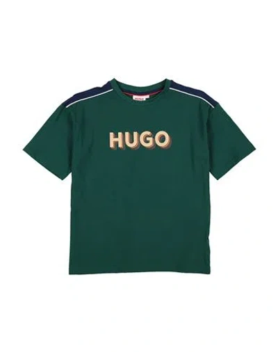 Hugo Boss Babies' Hugo Toddler Boy T-shirt Dark Green Size 6 Cotton, Elastane