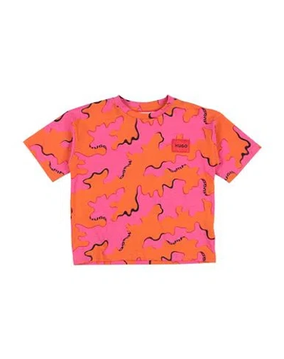 Hugo Boss Babies' Hugo Toddler Boy T-shirt Pink Size 6 Polyester, Cotton