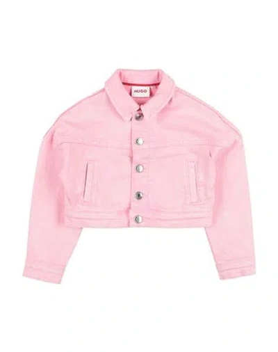 Hugo Boss Babies' Hugo Toddler Girl Denim Outerwear Pink Size 6 Cotton, Elastane