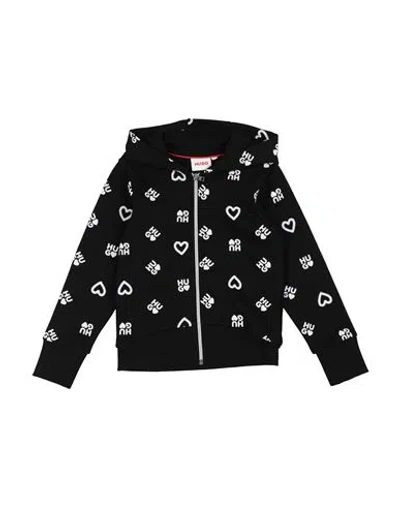 Hugo Boss Babies' Hugo Toddler Girl Sweatshirt Black Size 6 Cotton, Polyester