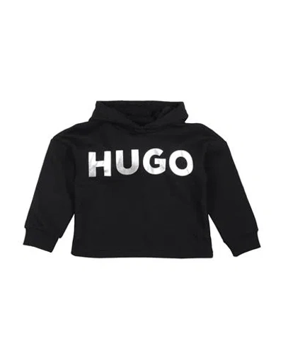 Hugo Boss Babies' Hugo Toddler Girl Sweatshirt Black Size 6 Cotton, Polyester