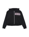 Hugo Boss Hugo Toddler Girl Sweatshirt Black Size 6 Cotton, Polyester, Elastane In Black