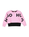 Hugo Boss Hugo Toddler Girl Sweatshirt Pink Size 6 Cotton, Polyester, Elastane In Pink