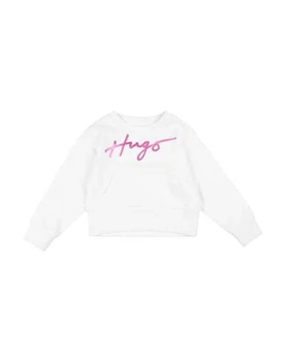 Hugo Boss Babies' Hugo Toddler Girl Sweatshirt White Size 6 Cotton, Polyester In Multi