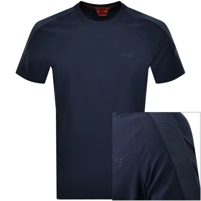 Hugo Boss Hugo Tonal Logo T Shirt Dark Blue In Navy