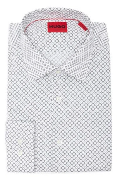 Hugo Boss Hugo Valerio Regular Fit Cotton Dress Shirt In Dark Blue