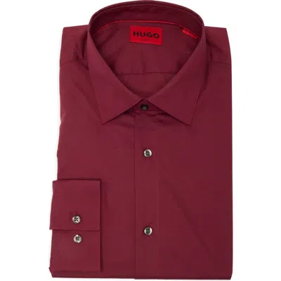 Hugo Boss Hugo Valerio Regular Fit Cotton Dress Shirt In Pink