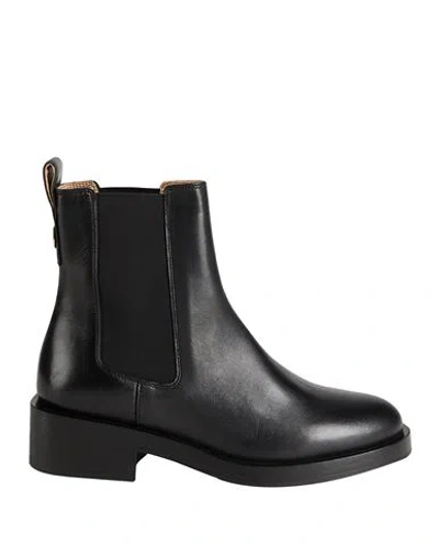 Hugo Boss Hugo Woman Ankle Boots Black Size 8 Leather